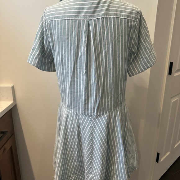 Tuckernuck Celadon Green Stripe Meryl Shirt Dress Size Small Flare - Picture 6 of 8